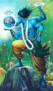 HD wallpaper lord vishnu with green background lord vishnu green background god lord narayana universe god of preservation